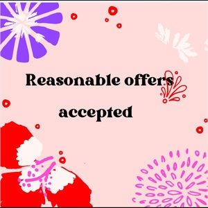 If you love something, but feel it is too high, reasonable offers are considered